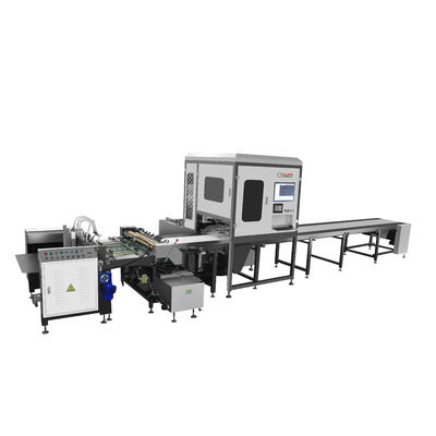qualità Macchina di posizionamento visivo a doppia testa ad alta precisione ±0.05mm di precisione per la produzione di scatole rigide di lusso e copertine rigide fabbrica